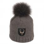 NORTON | Bonnet tricot� avec pompon marron