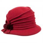 Chapeau en laine cuite mod�le Tatiana sign� WILLY bordeaux