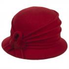 Chapeau en laine cuite mod�le Tatiana sign� WILLY rouge