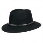 Chapeau en feutre froissable de HUTTER noir