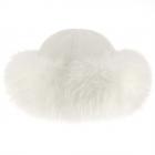 COLBACCO CON PELLICCIA VOLPE blanc laine