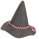 Chapeau typique pour f�tes tyroliennes, Oktoberfest gris/rouge