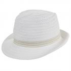 Chapeau Trilby sign� ALESSANDRA BACCI blanc laine