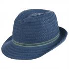 Chapeau Trilby sign� ALESSANDRA BACCI bleu