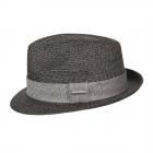 STETSON | Chapeau de paille Trilby Toyo Tress� en viscose assorti � toutes les tenues gris