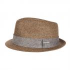 STETSON | Chapeau de paille Trilby Toyo Tress� en viscose assorti � toutes les tenues marron