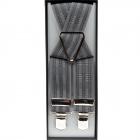 Bretelles avec motif �l�gant et top clip gris