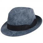 HUTTER | Chapeau homme Trilby avec ornement de ruban jeans