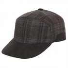 Casquette � visi�re avec oreillettes en laine vierge marron