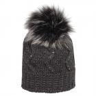McBeanie | Bonnet � pompon avec doublure int�rieure gris fonc�