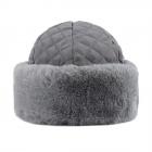 FASHION | Bonnet pour femme avec motif matelass� et garniture en fourrure synth�tique Imperm�able gris
