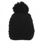 Bonnet tricot� avec doublure noir