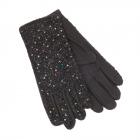 Gants pour femmes en lurex noir