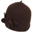 Bonnet de laine en laine d'ALESSANDRA BACCI marron