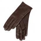 Gants pour femmes en cuir avec doublure en cachemire brun fonc�