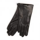 Gants pour femmes en cuir avec doublure en cachemire noir