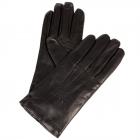 HUTTER | Gants en cuir pour hommes avec doublure en cachemire Made in Italy noir