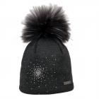 NORTON | Bonnet � pompon avec motif strass anthracite