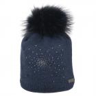 NORTON | Bonnet � pompon avec motif strass jeans