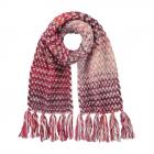 BARTS | �charpe femme � franges aubergine