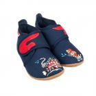 GIESSWEIN | Slim Fit Pantoufles Serfaus pour gar�ons motif pompier en coton bleu fonc�