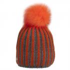 EISB�R | Bonnet � pompon en tricot orange