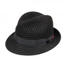 MICHAEL ZECHBAUER | Chapeau trilby � motif matelass� noir