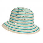 Chapeau Cloche de qualit� l�g�re en m�lange de paille de papier turquoise