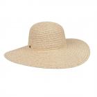Chapeau scintillant pour femme avec large bord or