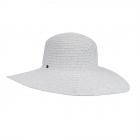 Chapeau scintillant pour femme avec large bord argent