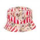Chapeau r�versible en tissu par ALESSANDRA BACCI rouge