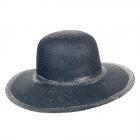 Chapeau en papier Pamela de ALESSANDRA BACCI bleu
