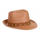 Trilby pour femme Paille de papier par ALESSANDRA BACCI beige