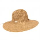 SEEBERGER | Chapeau de paille en papier pour femme � large bord marron clair