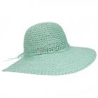 SEEBERGER | Chapeau de paille en papier pour femme � large bord bleu clair