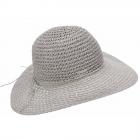 SEEBERGER | Chapeau de paille en papier pour femme � large bord gris clair