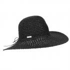 SEEBERGER | Chapeau de paille en papier pour femme � large bord noir