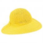 SEEBERGER | Chapeau de paille en papier pour femme � large bord camel