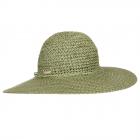 SEEBERGER | Chapeau de paille en papier pour femme � large bord vert