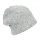 Bonnet angora Viola avec Lurex gris clair