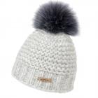 Bonnet � pompon Helene avec doublure de NORTON gris clair