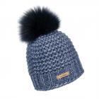 Bonnet � pompon Ilaria avec doublure int�rieure de NORTON bleu
