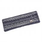Bandeau Giovanna avec doublure en polaire bleu