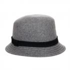 Chapeau bucket Lydia en feutre de laine doux gris