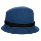 Chapeau bucket Lydia en feutre de laine doux bleu