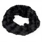 Echarpe � anneaux en fourrure synth�tique pour femmes noir