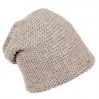 Bonnet avec bandes en lurex gris