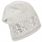Casquette avec strass et petits c?urs pour filles gris clair