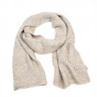 Foulard d'hiver pour femme avec rayures lurex en or gris