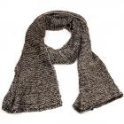 Foulard d'hiver pour femme avec rayures lurex en or noir